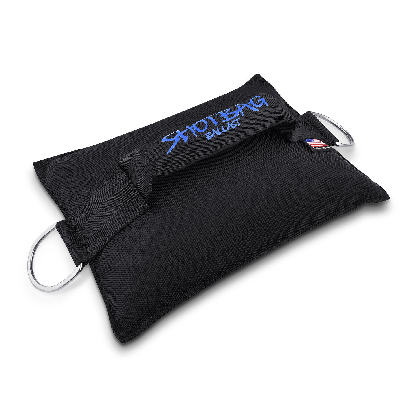 25 lb Shotbag Ballast with dual D-rings – heavy-duty portable weight bag for marine, sports, or industrial use